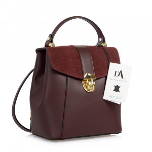 Geanta dama tip rucsac din piele naturala DiAmanti Marco Bordo Scuro